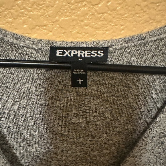 Express Gray Wrap Dress - Picture 3 of 3